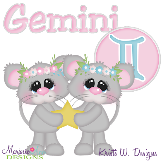 Zodiac Friends~Gemini SVG Cutting Files + Clipart - Click Image to Close
